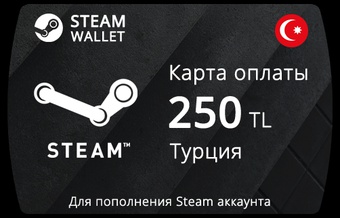 Подарочная карта Steam Wallet Турция на 250 TRY