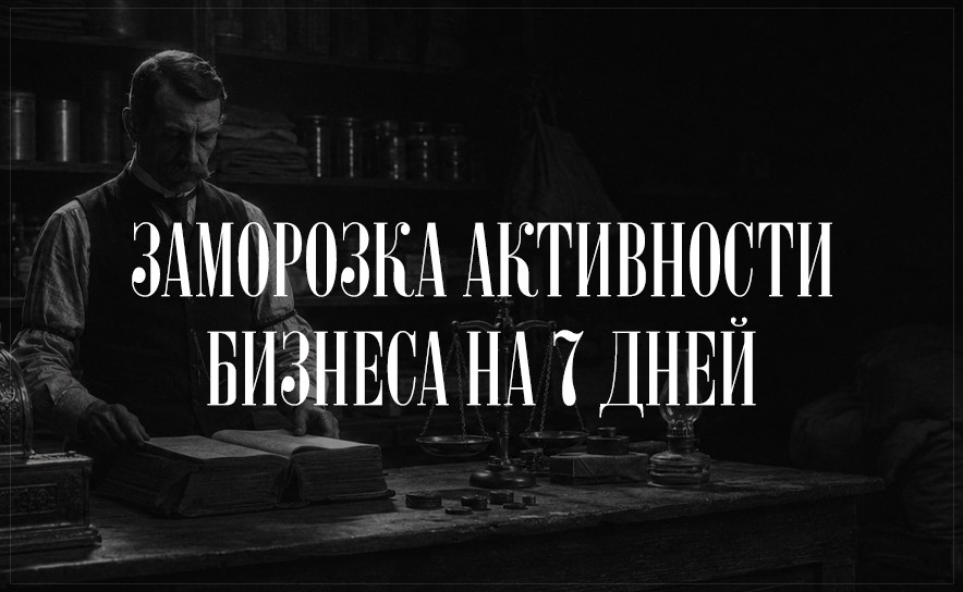Заморозка активности бизнеса на 7 дней