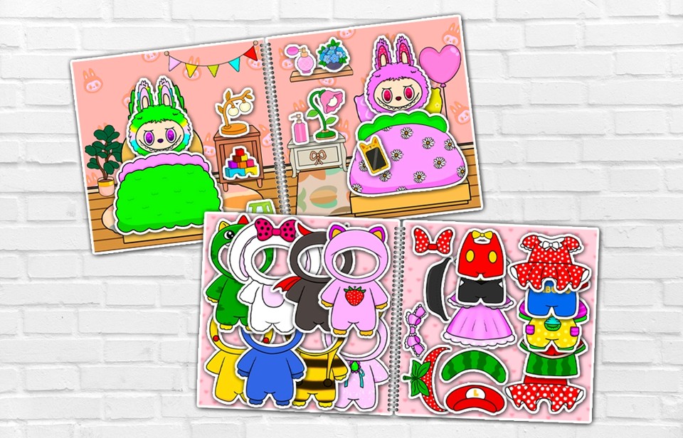 Альбом на липучках "Лабубу house"