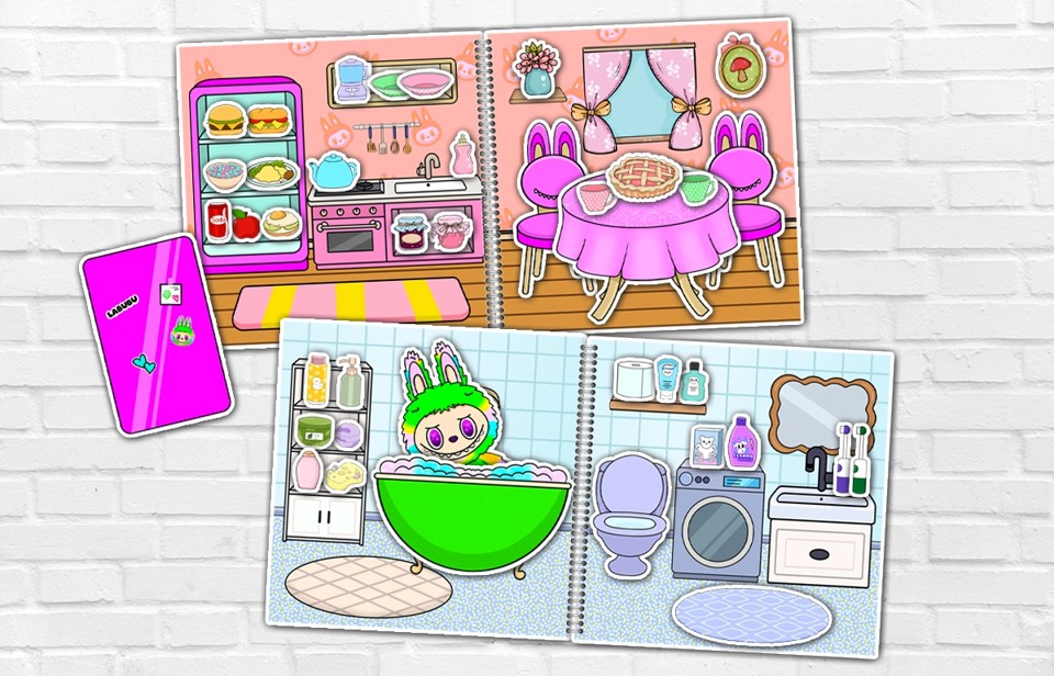 Альбом на липучках "Лабубу house"